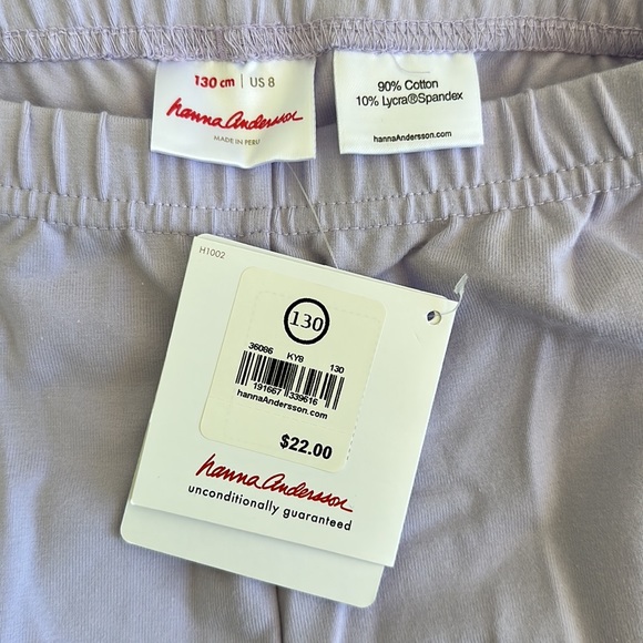 NEW Hanna Andersson Girls Leggings Lavender Purple size 8 - Picture 1 of 4